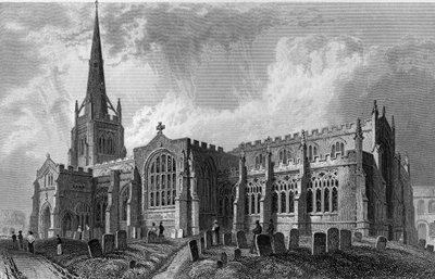 Thaxted Kilisesi, Essex, Robert Sands tarafından kazınmış, 1831 by William Henry Bartlett