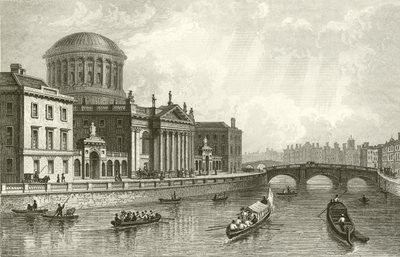 Dört Hukuk Mahkemesi, Dublin by William Henry Bartlett