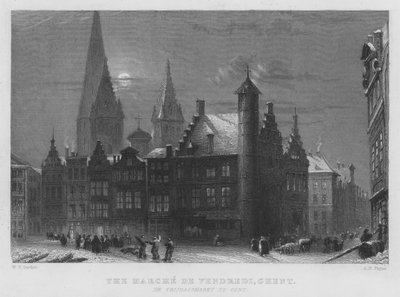 Cuma Mart, Gent (gravür) by William Henry Bartlett
