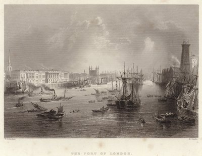 Londra Limanı by William Henry Bartlett