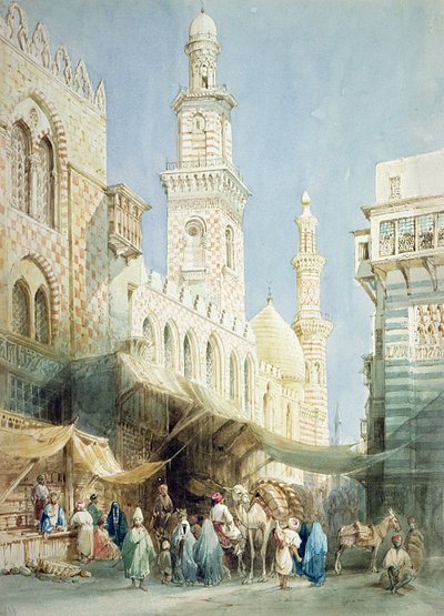 Şeriat El Gohargiyeh, Kahire by William Henry Bartlett