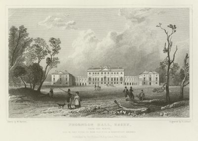 Thorndon Hall, Essex, Kuzeyden, Lord Petrie'nin Makamı by William Henry Bartlett