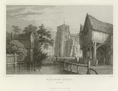 Waltham Manastırı, Essex by William Henry Bartlett