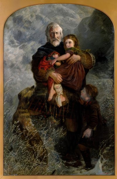 Glencoe katliamı, mülteciler / resim v. WH Fisk by William Henry Fisk