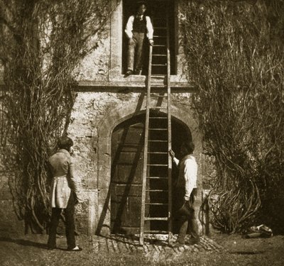 Merdiven, Nisan 1844 (calotype negatiften tuzlu kağıt baskısı) by William Henry Fox Talbot