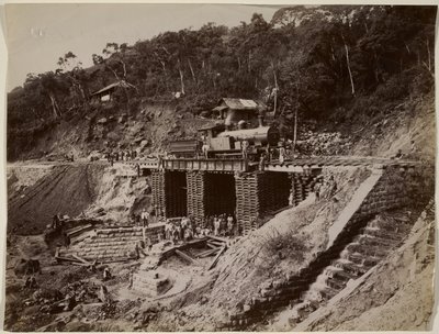 İsimsiz (Demiryolu inşaatı) (s/b fotoğraf) by William Henry Fox Talbot