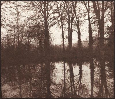 Bir Göle Yansıyan Kış Ağaçları by William Henry Fox Talbot