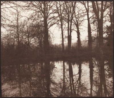 Bir Göle Yansıyan Kış Ağaçları, 1841-42. by William Henry Fox Talbot