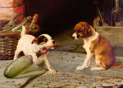 Şişeyi Açmak, 1887 (bir çift) by William Henry Hamilton Trood