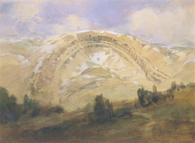 Katlanmış Tabakalar, Büyük Bir Jeolojik Kemer, Colorado by William Henry Holmes