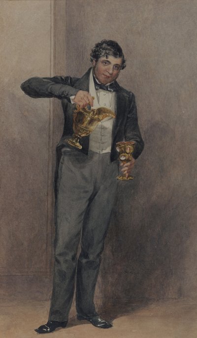 Butler, c.1827 (kağıt üzerine sulu boya) by William Henry Hunt