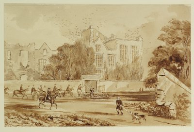 Hardwick Old Hall (kağıt üzerine sulu boya) by William Henry Hunt