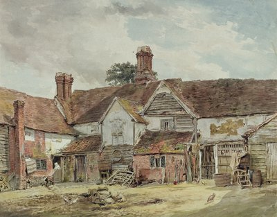 Eski Çiftlik Binaları, c.1815 (kağıt üzerinde grafit üzeri wc) by William Henry Hunt