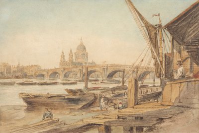 St. Paul Katedrali ve Blackfriar Köprüsü by William Henry Hunt