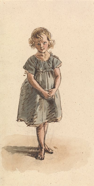 Yalınayak Duran Genç Kız by William Henry Hunt