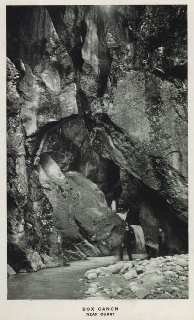 Colorado Kanyonları: Box Canon, Ouray Yakınında (s/b fotoğraf) by William Henry Jackson