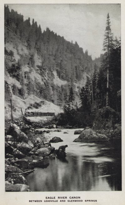 Colorado Kanyonları: Eagle River Canon, Leadville ve Glenwood Springs Arasında (s/b fotoğraf) by William Henry Jackson