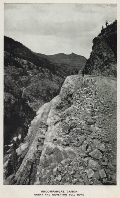 Colorado Kanyonları: Uncompahgre Canon, Ouray ve Silverton Toll Road (s/b fotoğraf) by William Henry Jackson