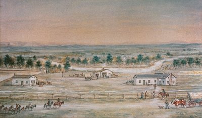 1845 yılında Whitman Misyonu (renkli taş) by William Henry Jackson