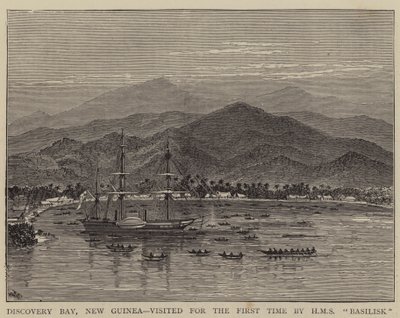 Discovery Bay, Yeni Gine, HMS Basilisk Tarafından İlk Kez Ziyaret Edildi by William Henry James Boot