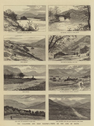 Callander ve Oban Demiryolu, Güzergah Hattı Üzerinden Görünümler by William Henry James Boot