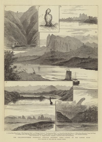 Güney Çin'den Colquhoun-Wahab Seferi, Kanton Nehri'nden Manzaralar by William Henry James Boot