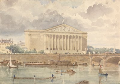Temsilciler Meclisi ve Pont Louis XVI, 30 Temmuz 1828, sabah saat 6 by William Henry Lake Price
