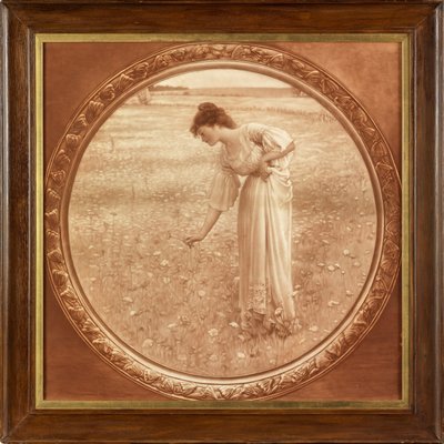 Tarla Çiçekleri (sepyada basılmış fotoğraf reprodüksiyonu) by William Henry Margetson
