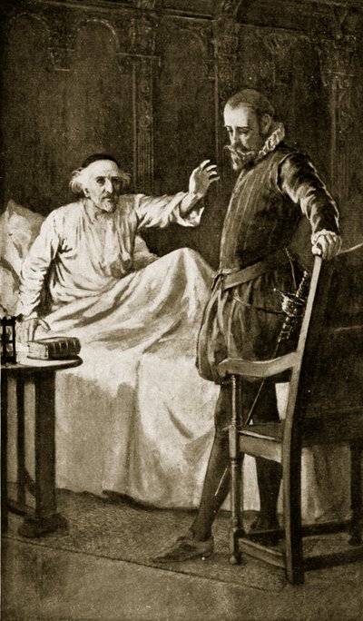 Knox on his deathbed, November 1572, illustration from 