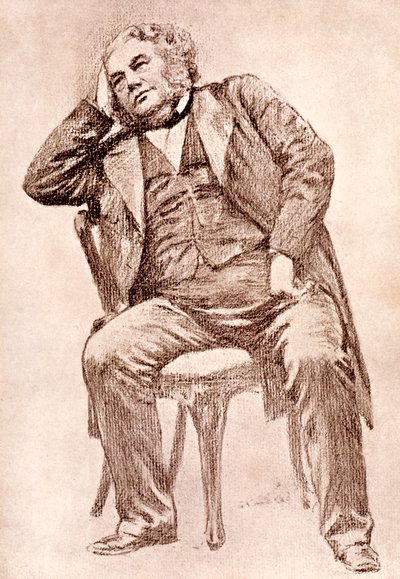 Mark Lemon, Punch dergisinin 19. yüzyıl editörü, 1909. by William Henry Margetson