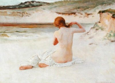 bir sahilde çıplak by William Henry Margetson