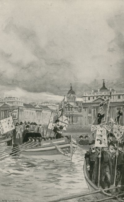 The Funeral of Lord Nelson  by William Henry Margetson