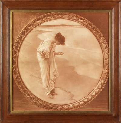 Denizin incileri vardır (sepyada basılmış fotografik reprodüksiyon) by William Henry Margetson