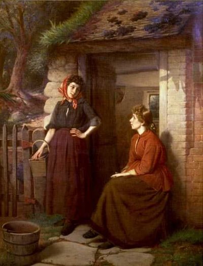 Köy Dedikodusu (tuval üzerine yağlı boya) by William Henry Midwood