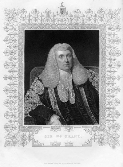 Sir William Grant 1752-1832, İskoç avukat ve politikacı, 19. yüzyıl. by William Henry Mote