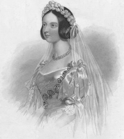 Gelin Elbisesiyle Kraliçe, 1840. by William Henry Mote