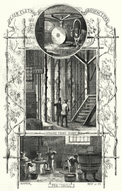 Yer bezi imalatı (gravür) by William Henry Pike