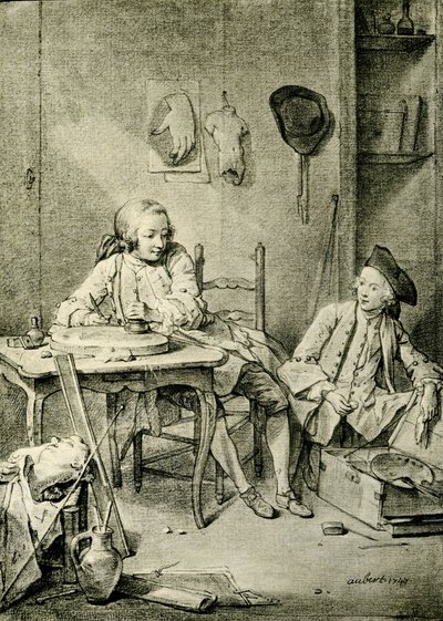iki ressam erkek by William Henry Pike