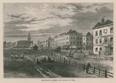 1830 ಟರ್ಕ್‌ನಲ್ಲಿ ಕೆನ್ನಿಂಗ್ಟನ್ ಕಾಮನ್ ಮತ್ತು ಚರ್ಚ್ by William Henry Prior