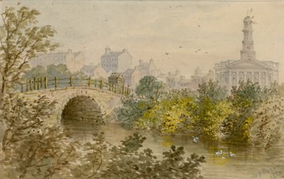 Gölün üzerindeki eski köprü, Regent's Park, Londra by William Henry Prior
