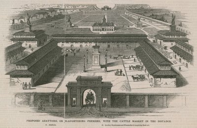 Önerilen mezbahalar veya sığır pazarı uzakta olan kesim tesisleri by William Henry Prior