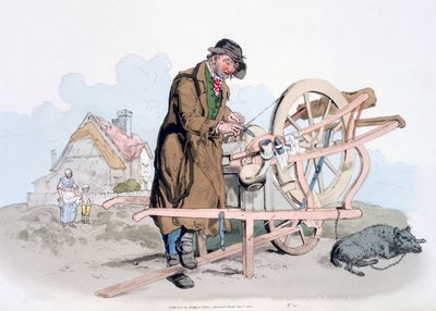 William Miller tarafından yayınlanan 'Büyük Britanya Kostümü'nden Bıçak Öğütücü, 1805 by William Henry Pyne