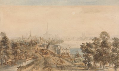 Eski Londra, St. James Park'tan Görünüm Doğuya Bakıyor by William Henry Pyne