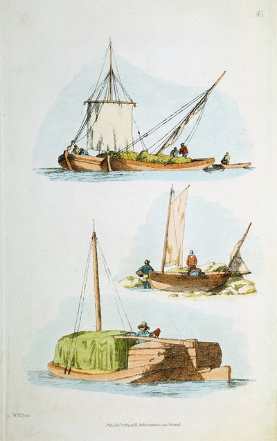 Geleneksel Norfolk tekneleri, 1814 by William Henry Pyne