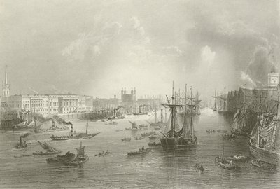 Londra Limanı by William Henry after Bartlett