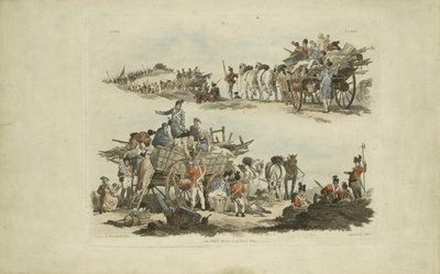 Kamp Sahneleri, 1803 (renkli gravür) by William Henry after Pyne