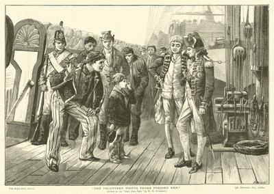 Üç preslenmiş adam değerinde bir Gönüllü (gravür) by William Heysham (after) Overend
