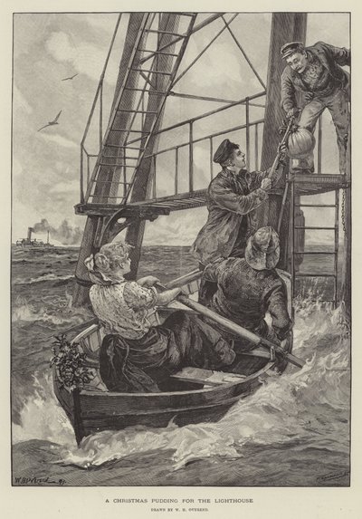 Deniz Feneri için Noel Pudingi by William Heysham Overend