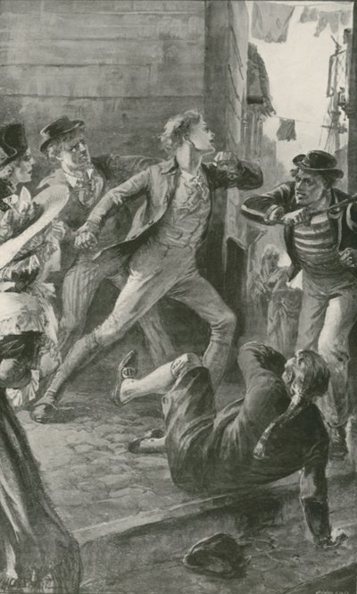 A Victim of the Press-Gang makes a Stout Resistance  by William Heysham Overend