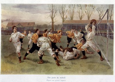 Bir futbol oyunu - bir İngiliz gravüründen by William Heysham Overend